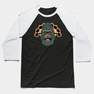 Gorilla and Fight Baseball T-Shirt